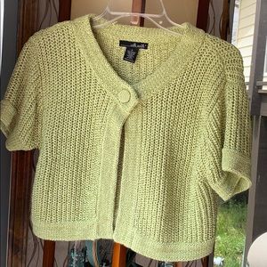 Lime green cropped sweater